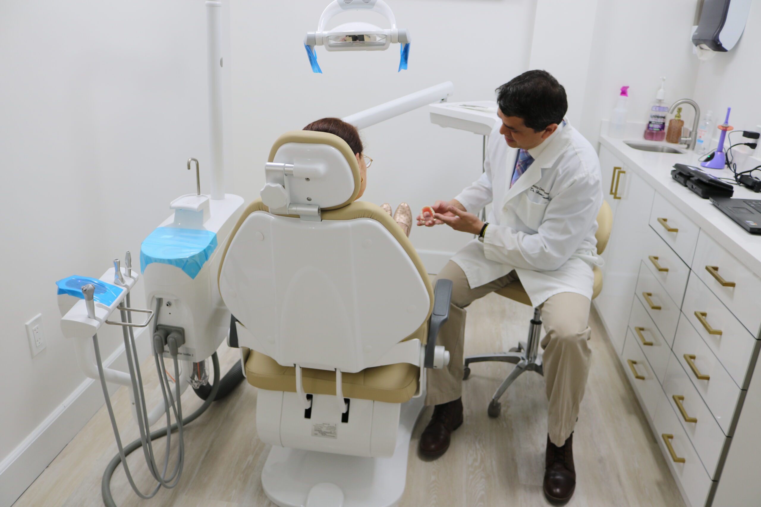 Dr. suarez explaining to a patient